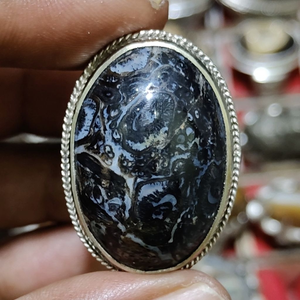 batu akik asli akik palem hitam lawasan