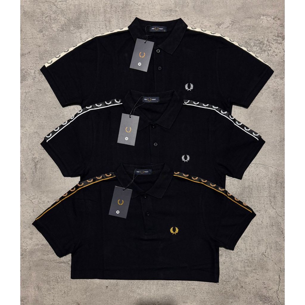 Polo Shirt Fred Taped Premium//Kaos Polo Fp Shoulderlist//Lakos Branded Pria//Wangki Shoulderlist