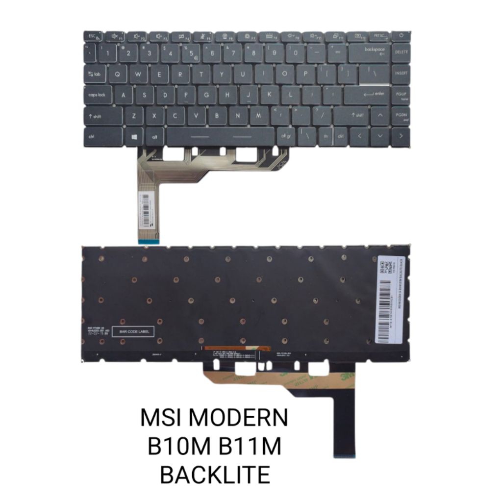 Keyboard MSI Modern 14 B10 B10mw B11 B11mo B11sb MS14 GREY BACKLIGHT