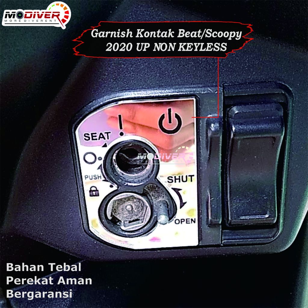 BEAT - Emblem Garnish Cover Kontak Kunci Keyless & Non Keyless