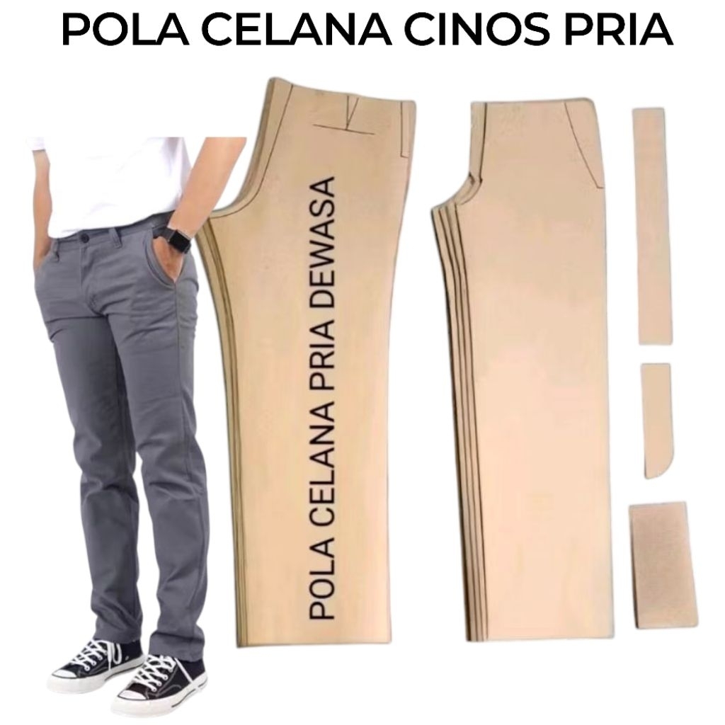 pola celana PANJANG DEWASA PRIA CINOS