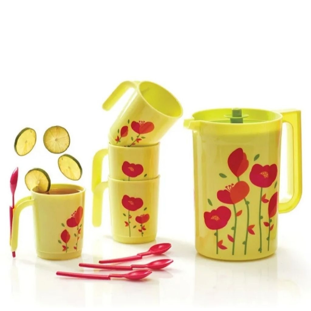 set teko&gelas Tupperware (baru)