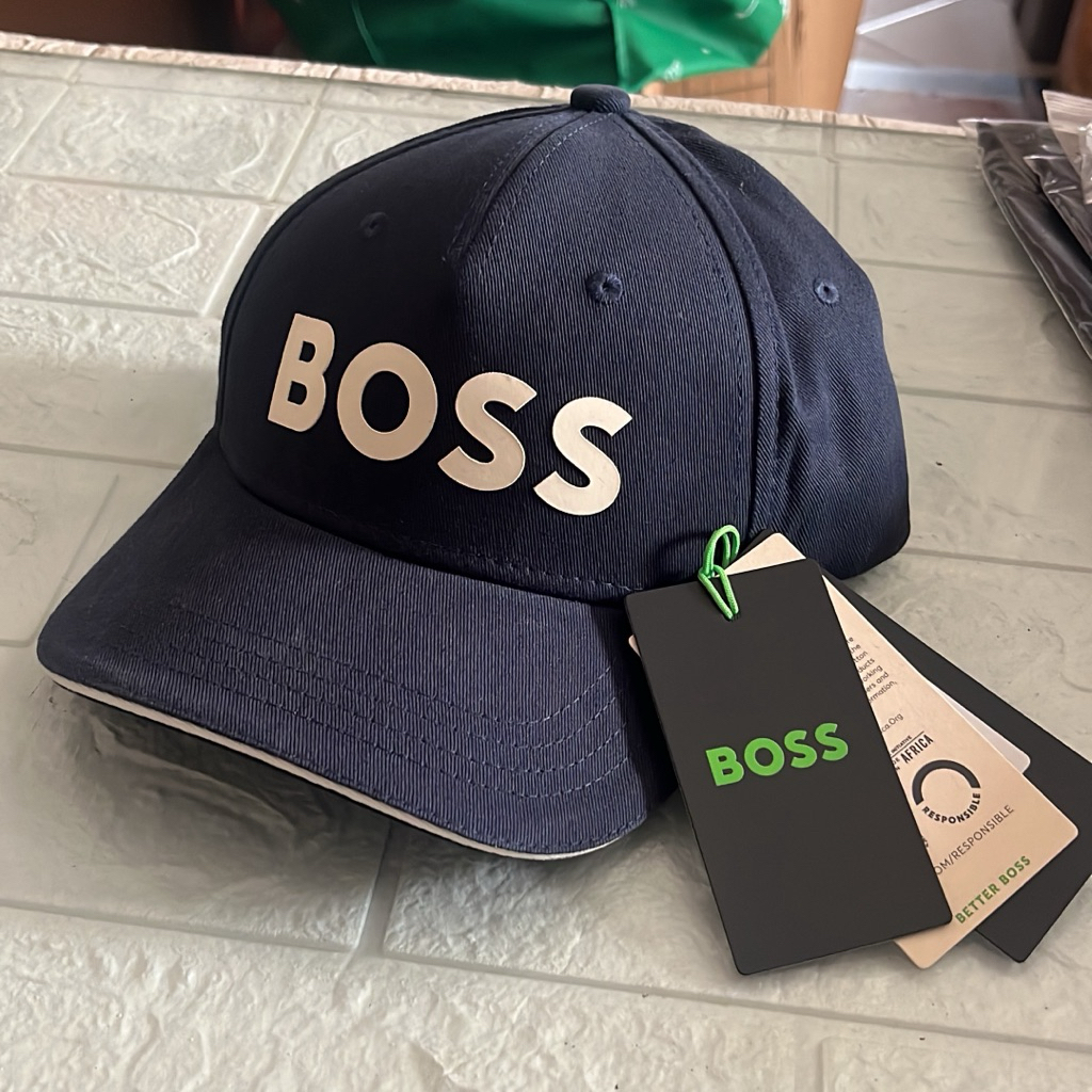 Topi Boss with mid logo original resmi by lnstagram Lqtokk
