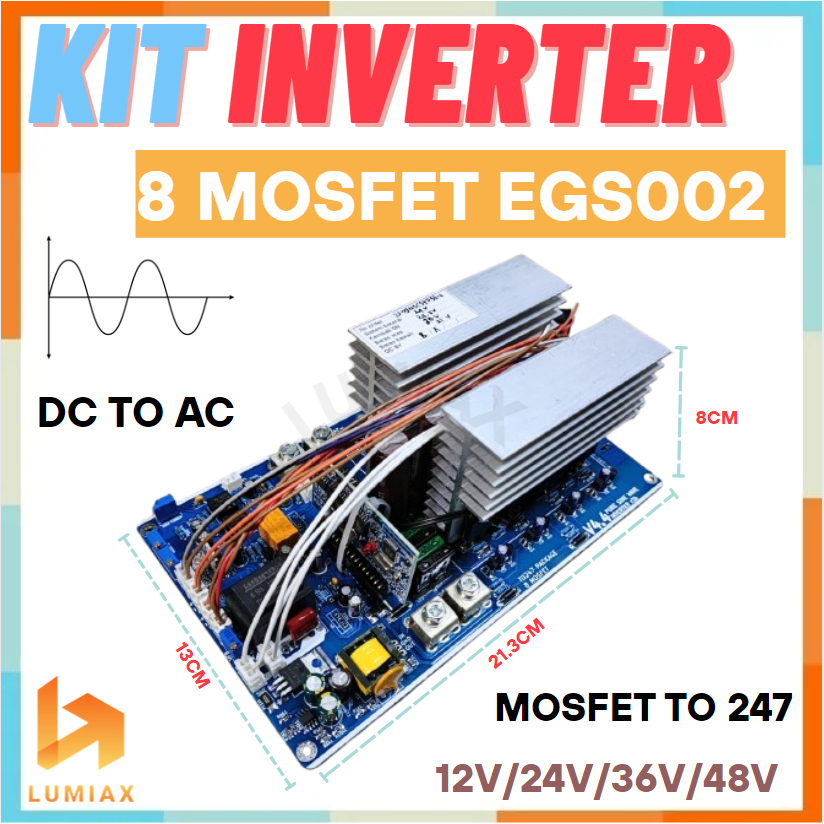 original asli Board KIT Inverter 8 Mosfet 8fet 8mosfet TO247 LF PSW DC to AC power Inverter 12V/24V/