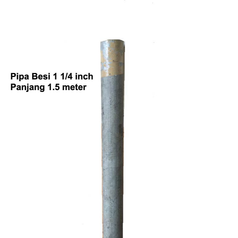 Pipa Bulat Besi Galvanis 1 1/4 inch Panjang Sesuai Varian