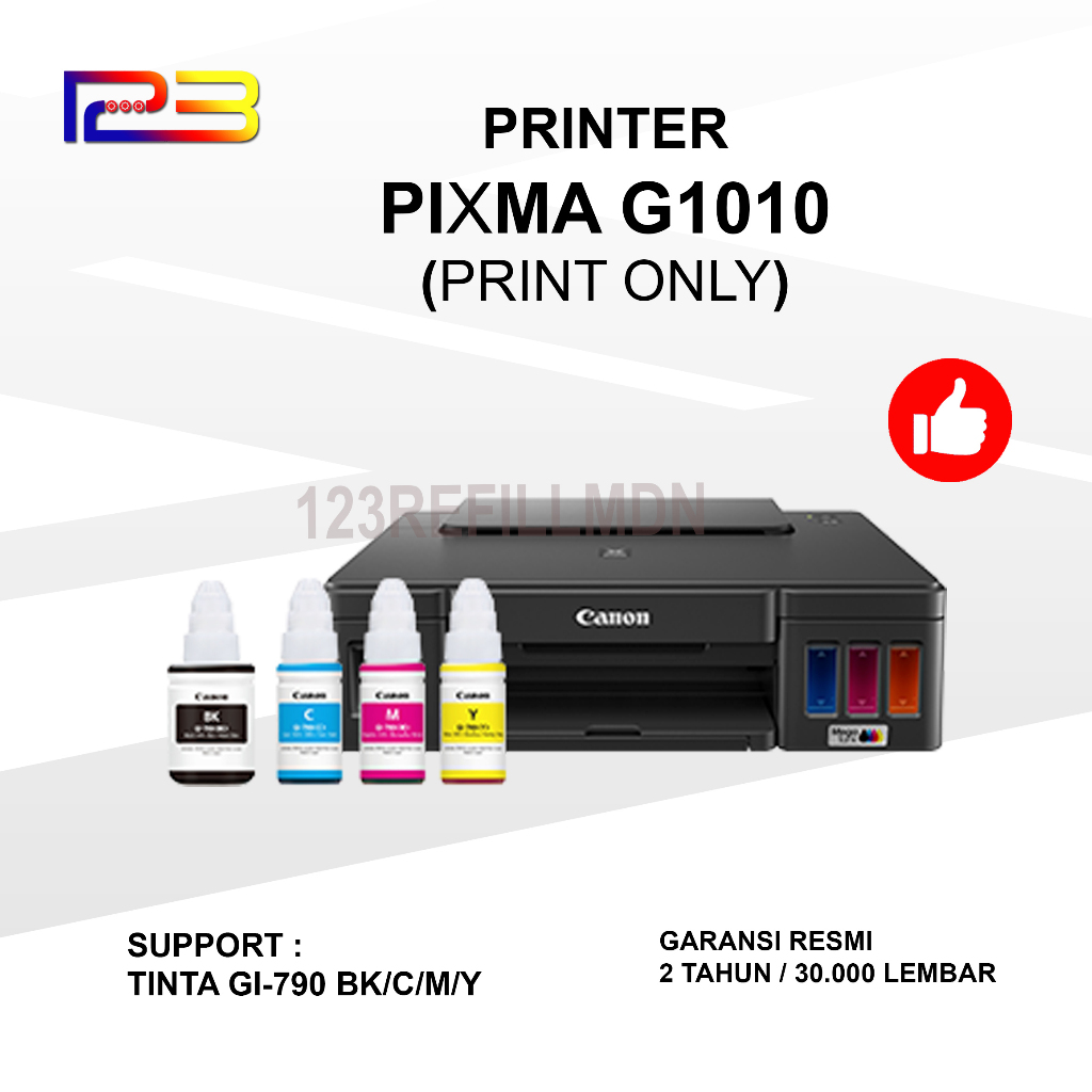 Printer Canon G1010  G 1010 Print Only Original 100% lengkap tinta ORI paket dengan Tinta Corolex 79