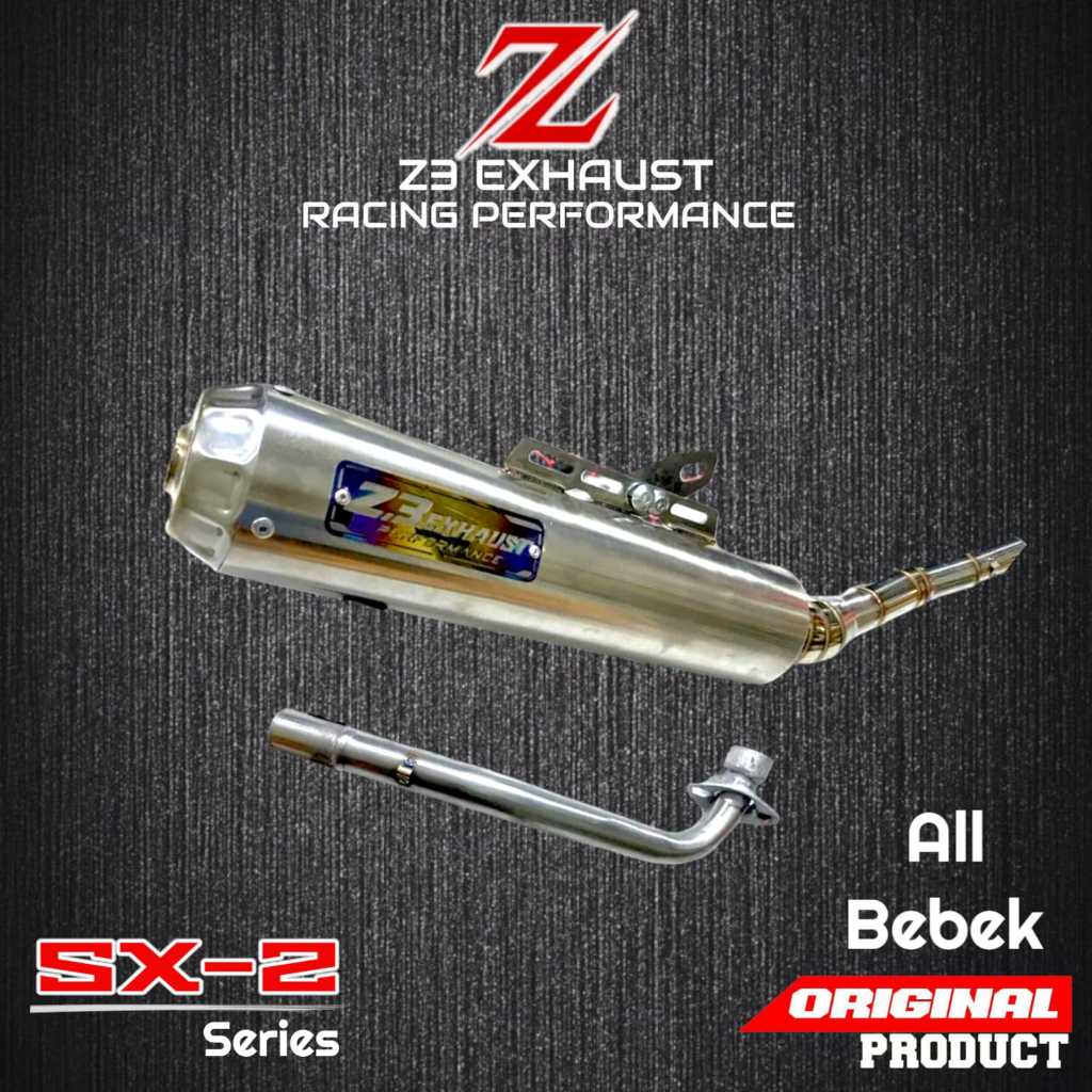 Knalpot Z3 Exhaust Racing RC-1 Motor Bebek Jupiter Supra Revo Smash Blade Vega – Suara Gahar Ngebas