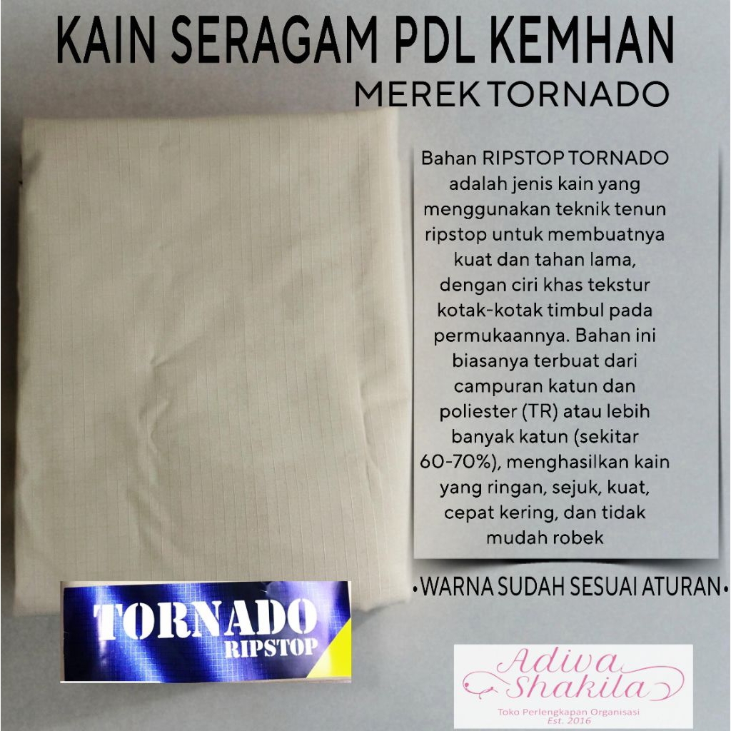 ADIVA -- KAIN PDL KEMHAN BAHAN RIPSTOK MOTIV KOTAK