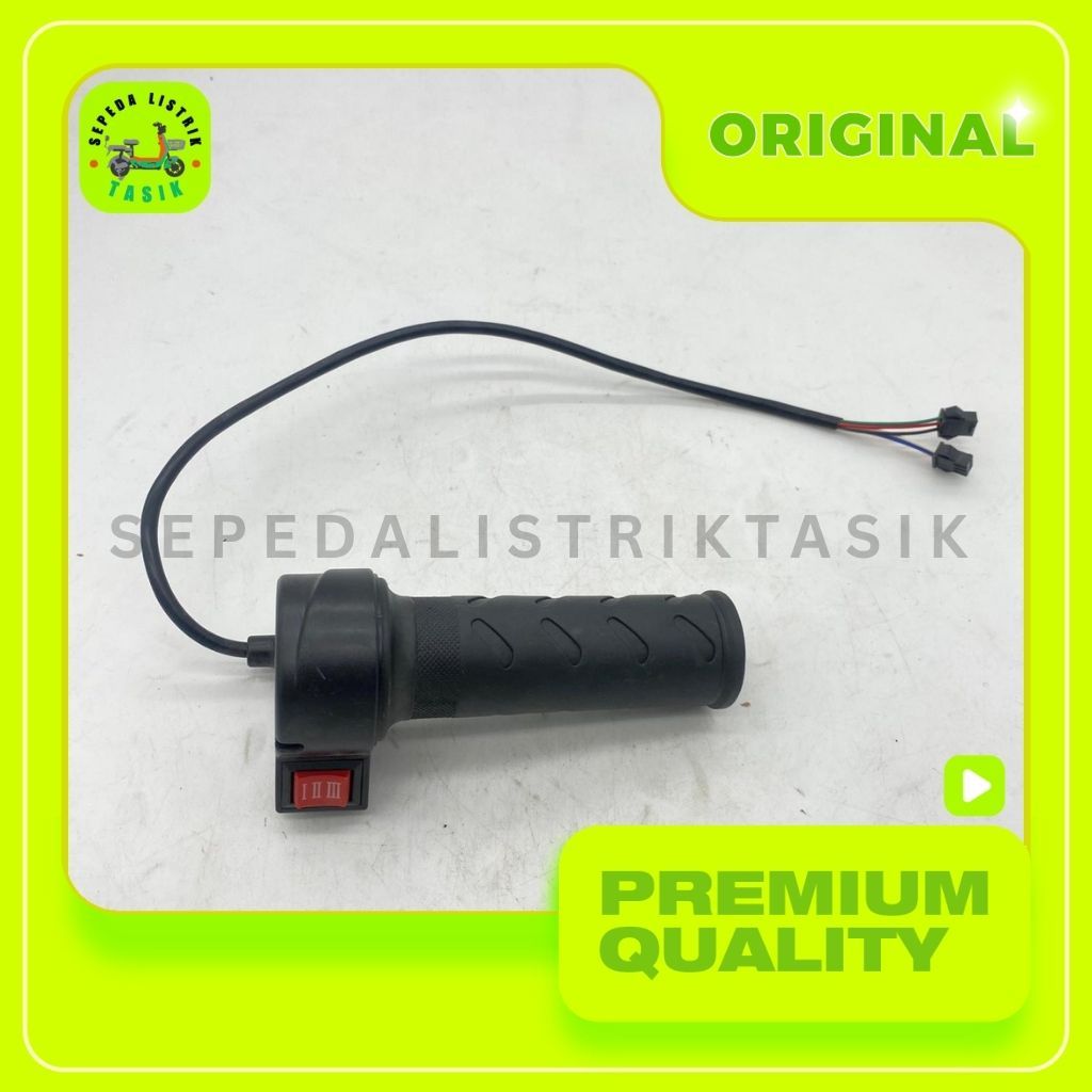 HANDLE GRIP GAS SEPEDA LISTRIK EXOTIC GROZA UNIVERSAL / SELIS 37 - ORIGINAL 100% - SPAREPART SEPEDA 