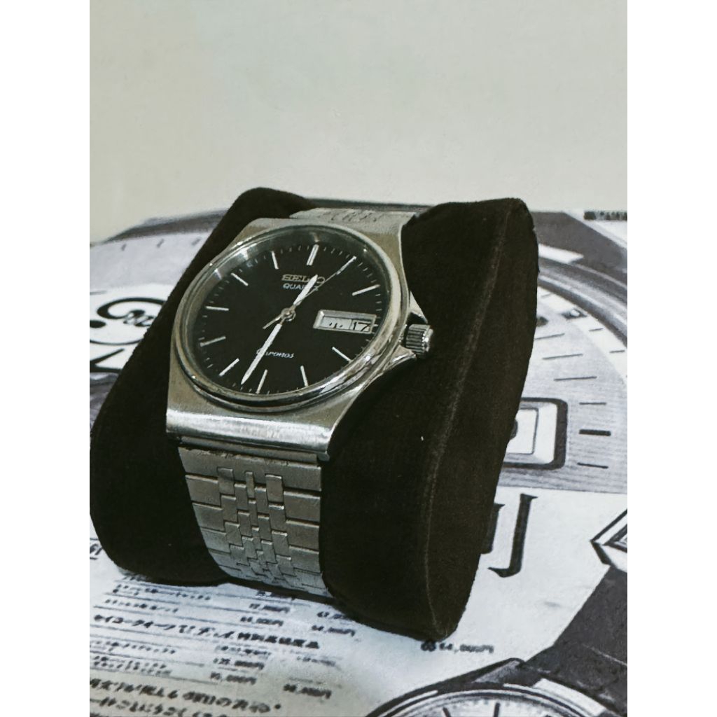 Seiko chronos Black textured dial (JDM) KANJI ENGLISH DAY