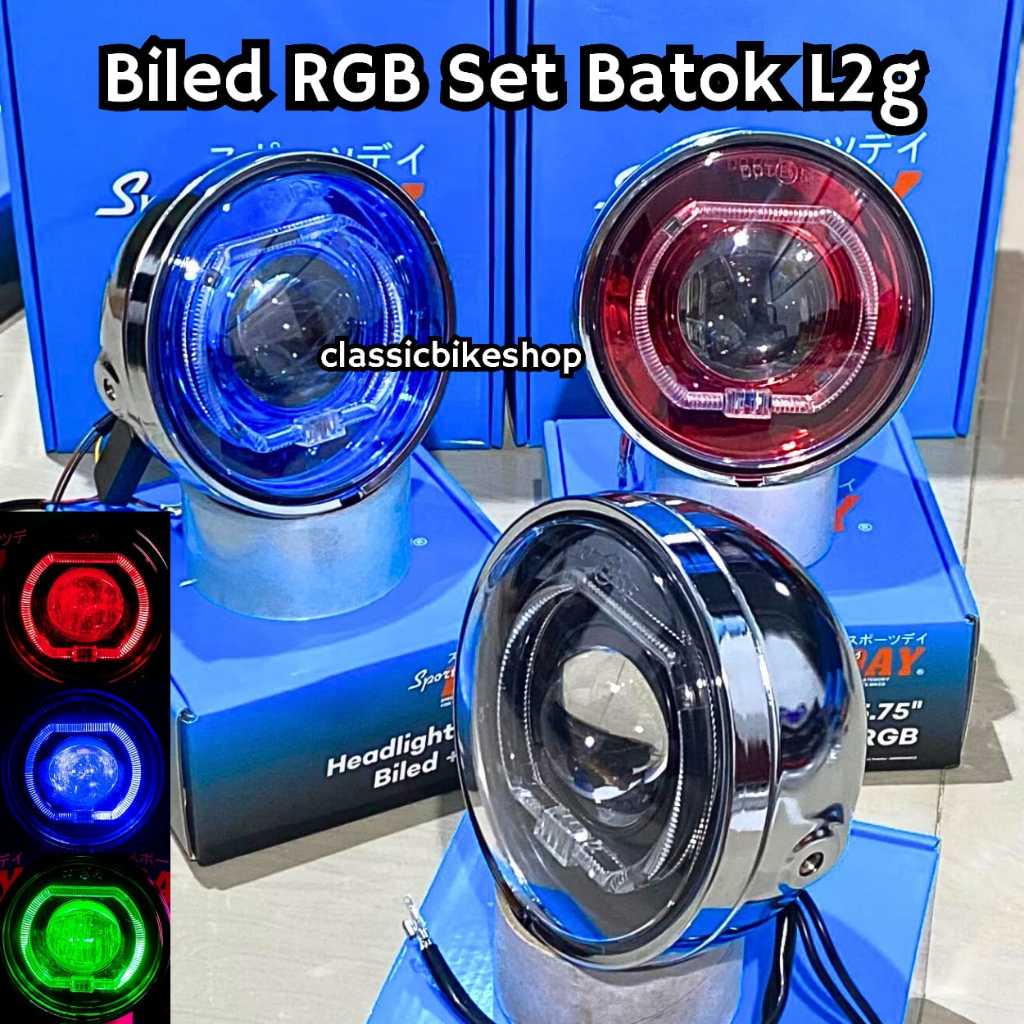 Biled 5 75 Inch Set Batok L2g DAY Lampu Depan Biled Rgb Batok L2G 5.75 CB GL