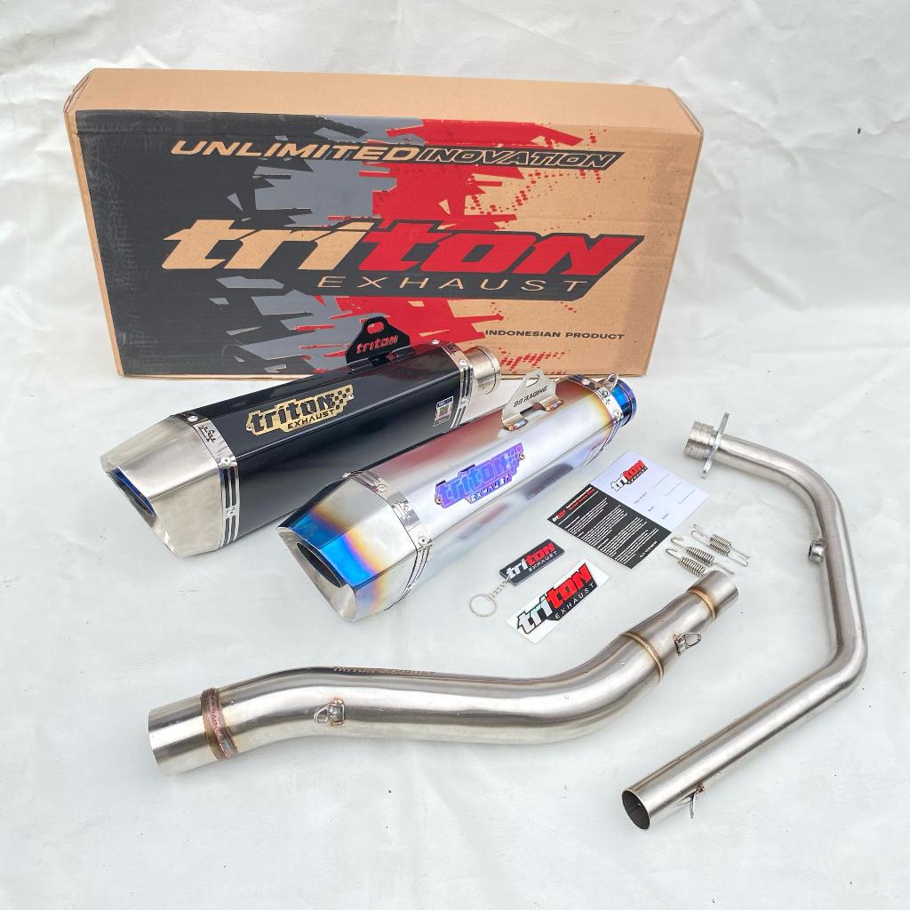 Knalpot Racing CB150R, CBR150R, R15, Vixion, GSX 150 Original Triton Exhaust type Flash Series