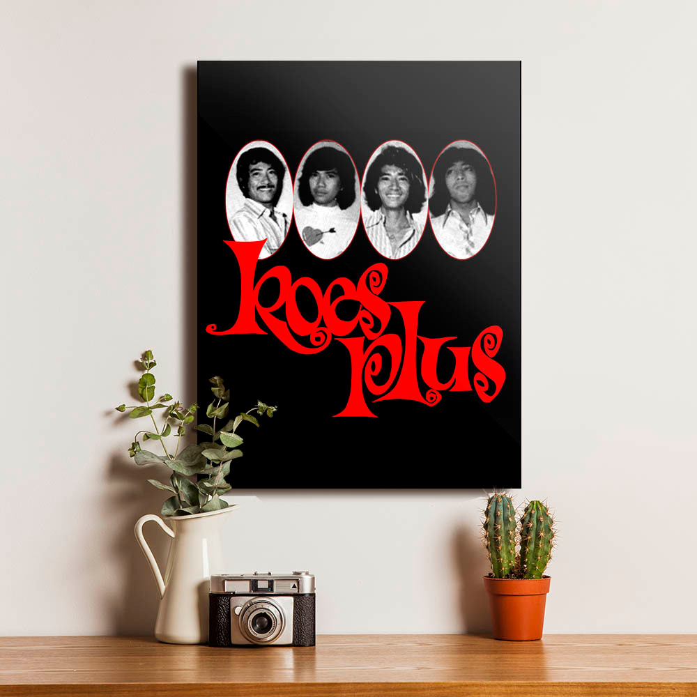 Poster Koes Plus Dekorasi Hiasan Pajangan Dinding Dekorasi Bingkai Kayu Wall Decor Vintage