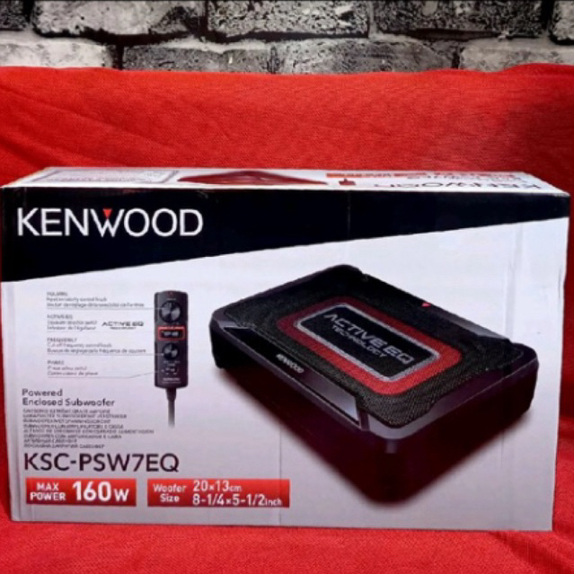 Subwoofer Kolong Active Kenwood KSC-PSW7EQ Slim Bass Kolong