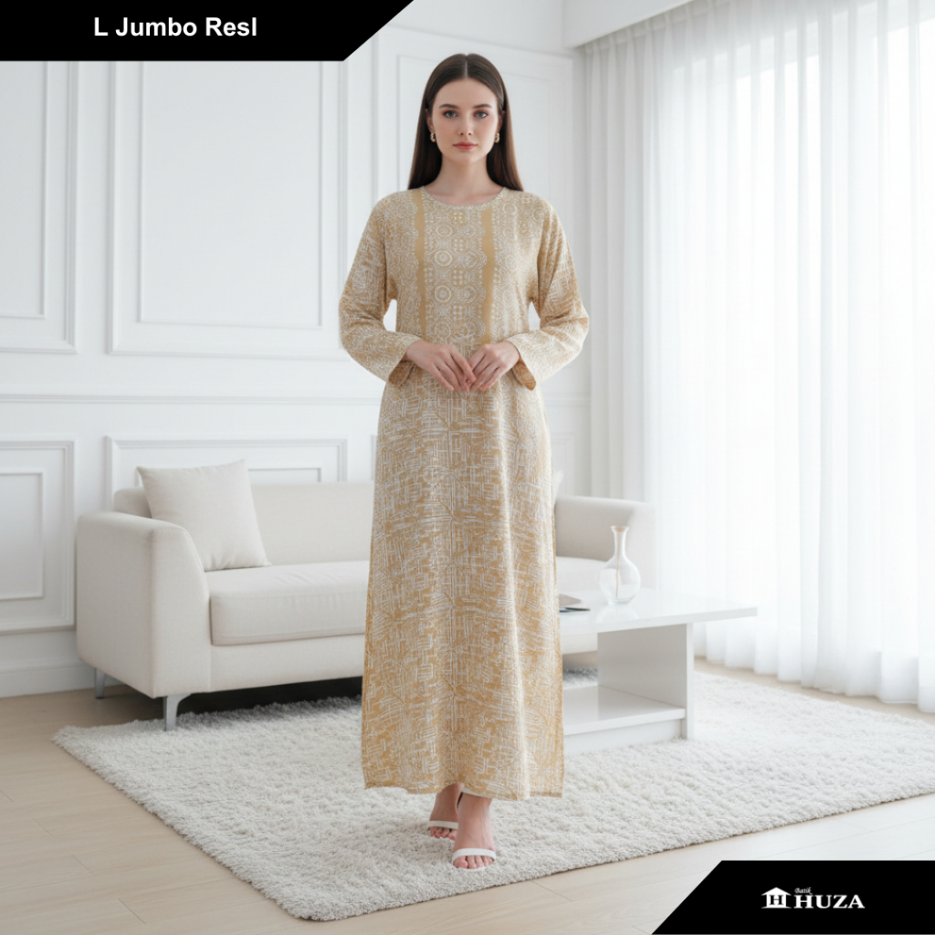 Batik Huza Daster Batik Longdress L Jumbo Resl LD 130cm