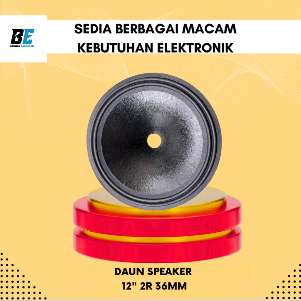 Daun Speaker 12” / Daun 12 inch 2 RIM 36 Polos Tebal 1230