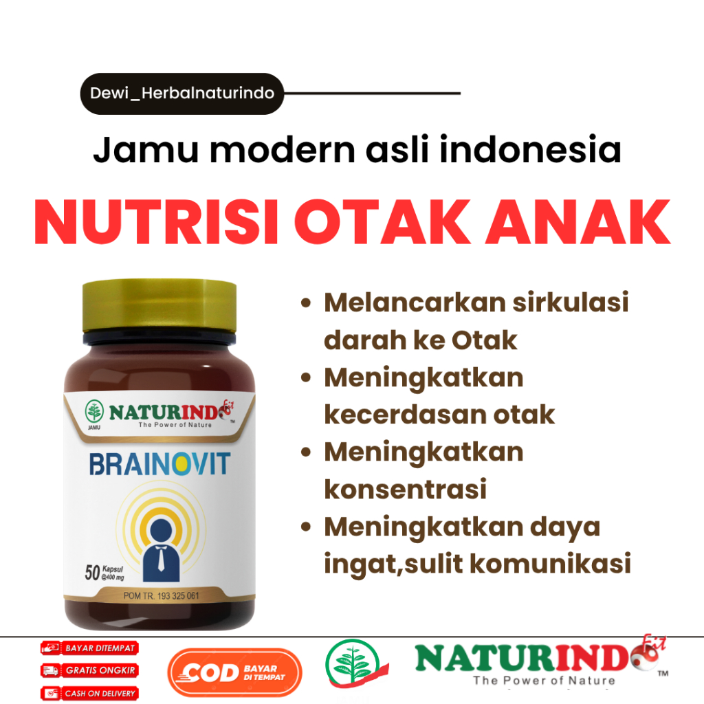 Brainovit Herbal Suplemen Otak Anak Dewasa