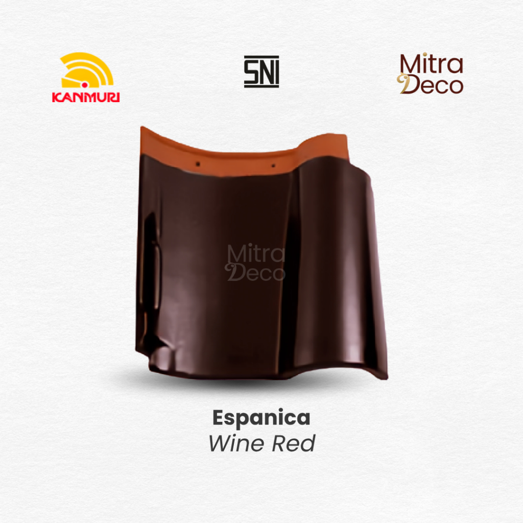 KANMURI Genteng Keramik Espanica Wine Red KW 1