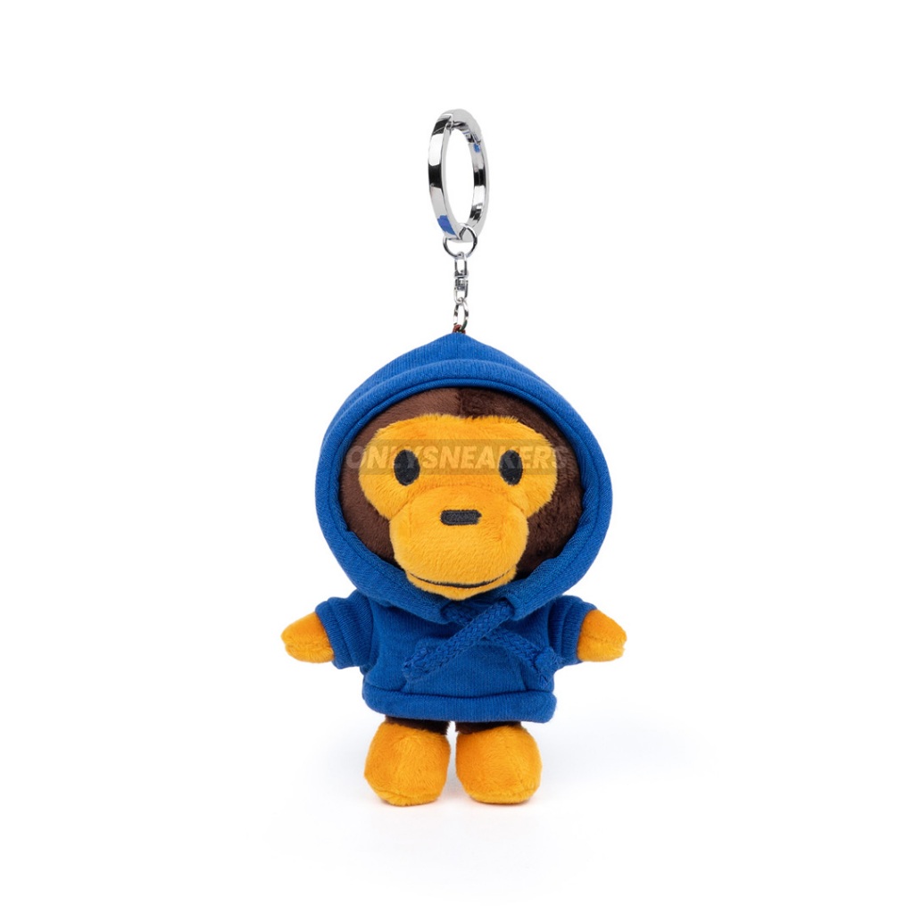 BAPE BABY MILO PLUSH DOLL HOODIE KEYCHAIN BLUE