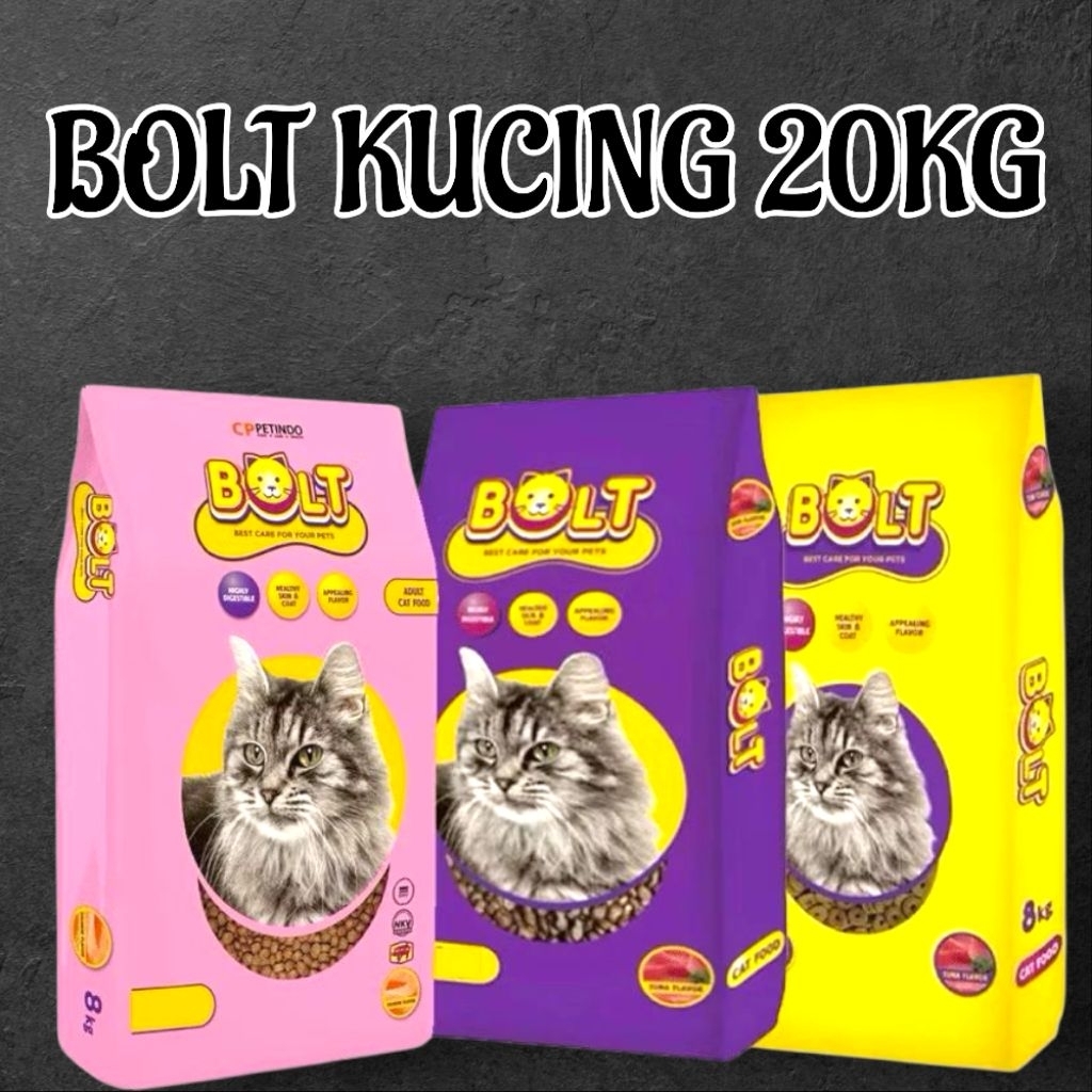 Bolt Kucing 1 karung 20kg Pakan Kucing Dry