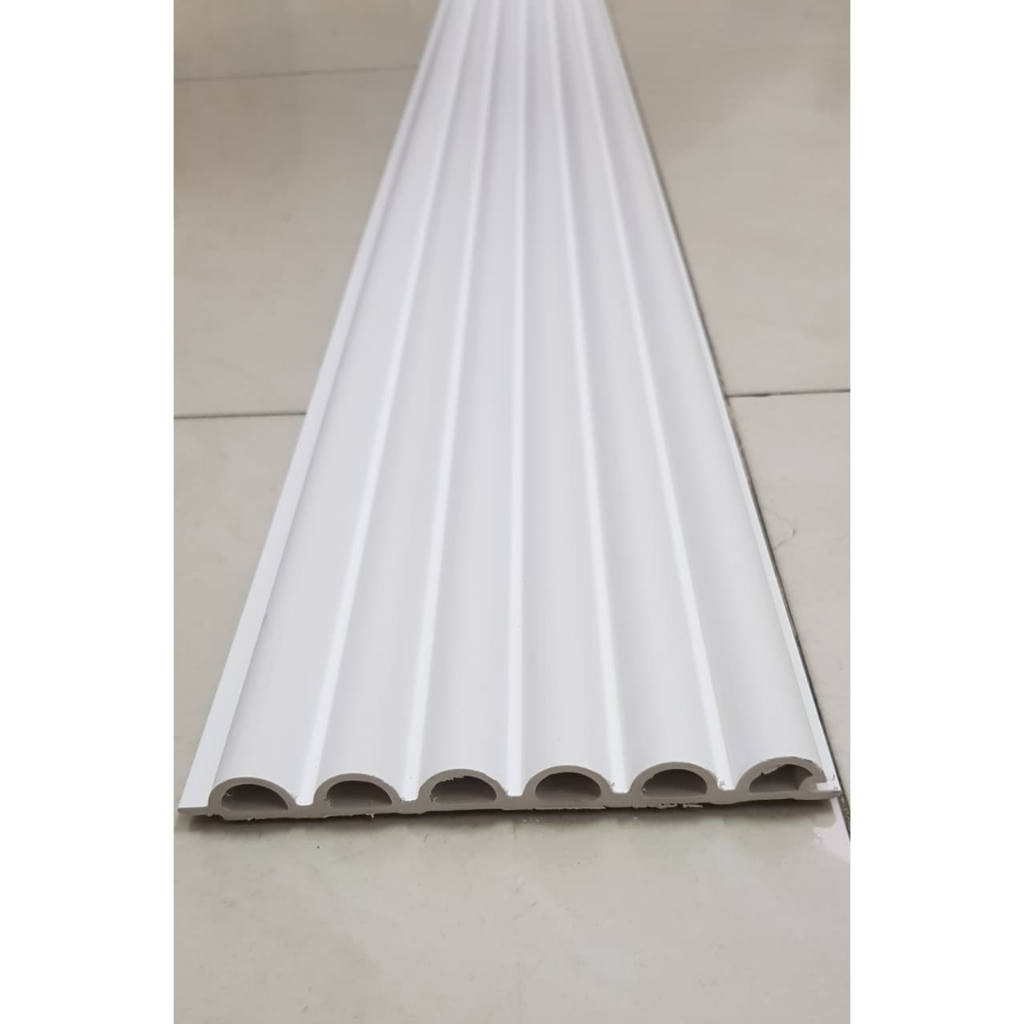 WPC Wall Panel PUTIH polos tanpa vpc Bisa Di Cet Sesuai Keinginsn Anda 10mm 24mm List Solid Kisi-Kis