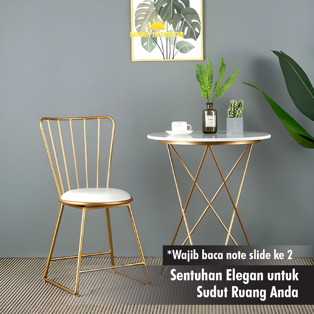 Putih - Kursi Rias Aesthetic Minimalis - Kursi Bar - Kursi Kamar Tidur - Kursi Meja Rias Murah