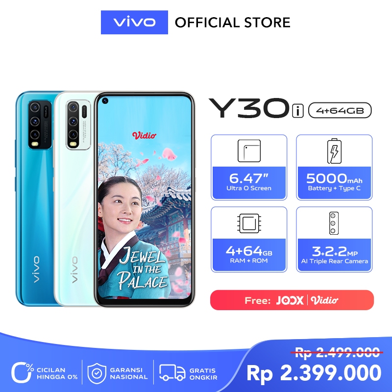 HP VIVO Y30i RAM 4/64 GB - Vivo Y30i RAM 4GB ROM 64GB - GARANSI RESMI VIVO INDONESIA