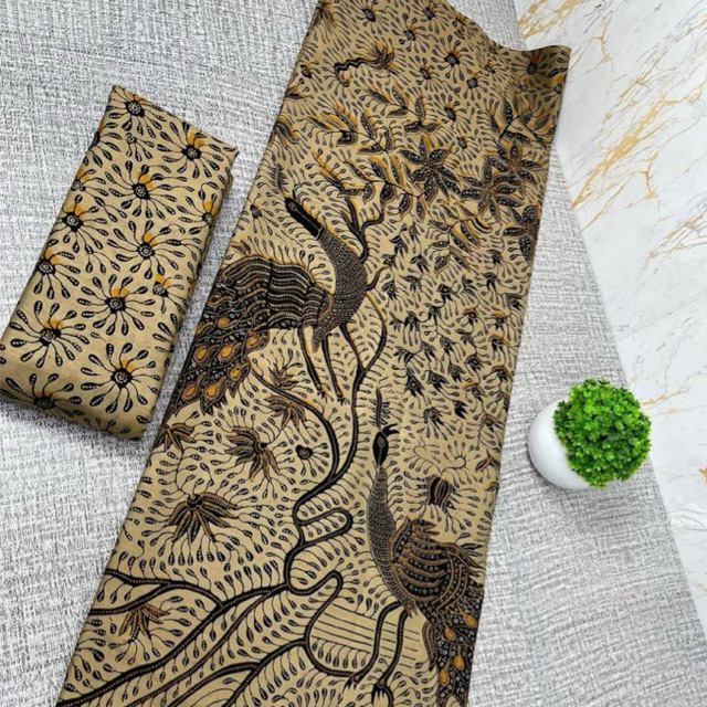 KAIN BATIK PRINT KATUN MOTIF MERAK BINTANG | KAIN BATIK METERAN | KAIN BATIK MODERN | KAIN BATIK ASL
