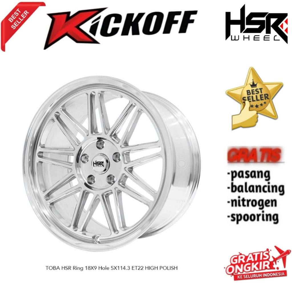 Velg Racing Innova Reborn R18 Hsr Toba  Baru Warna Polis Full Chrom