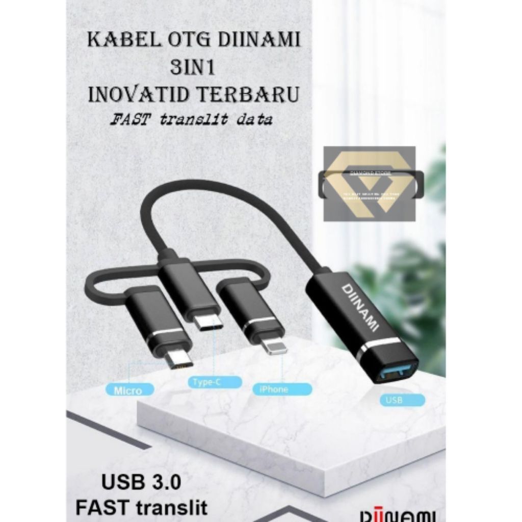 DIINAMI CABLE OTG 3IN1 USB 3.0