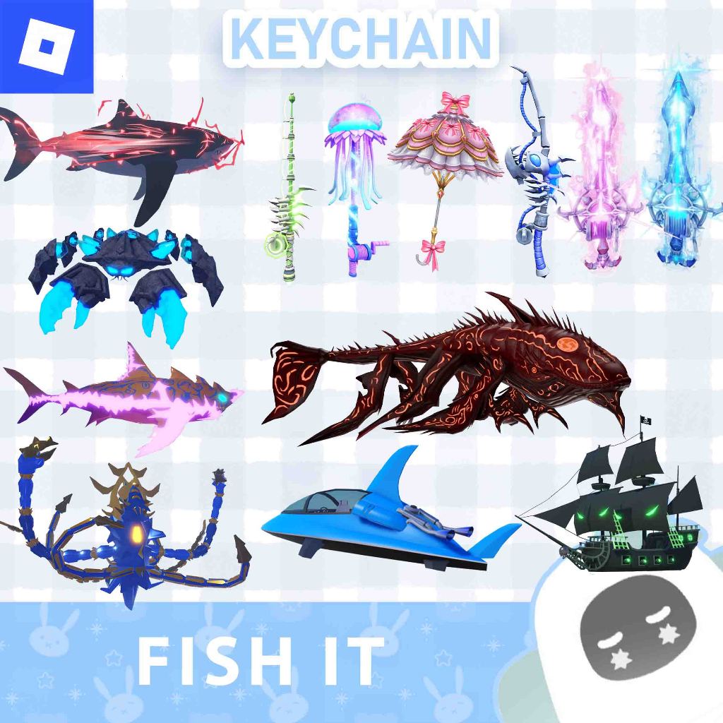 Ganci / Gantungan Kunci Akrilik ROBLOX FISH IT "FISH"