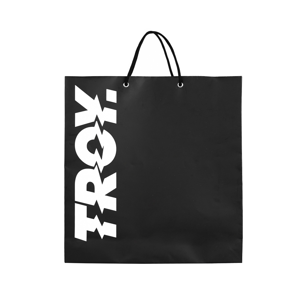 Troy Company Paper Bag Gift Bag Large Black Glossy - Tas Hadiah Tas Souvenir Hitam Glossy PBG 3414