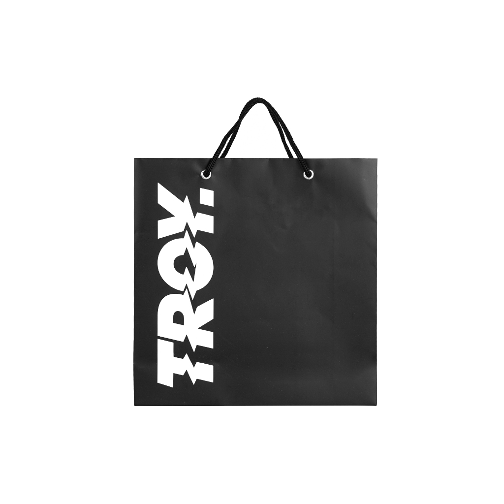 Troy Company Paper Bag Gift Bag Medium Black Glossy - Tas Hadiah Tas Souvenir Hitam Glossy PBG 3415