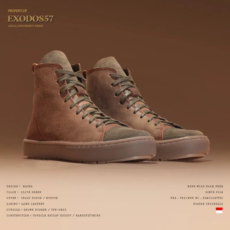 EXODOS57 Shoes Magna Olive Green