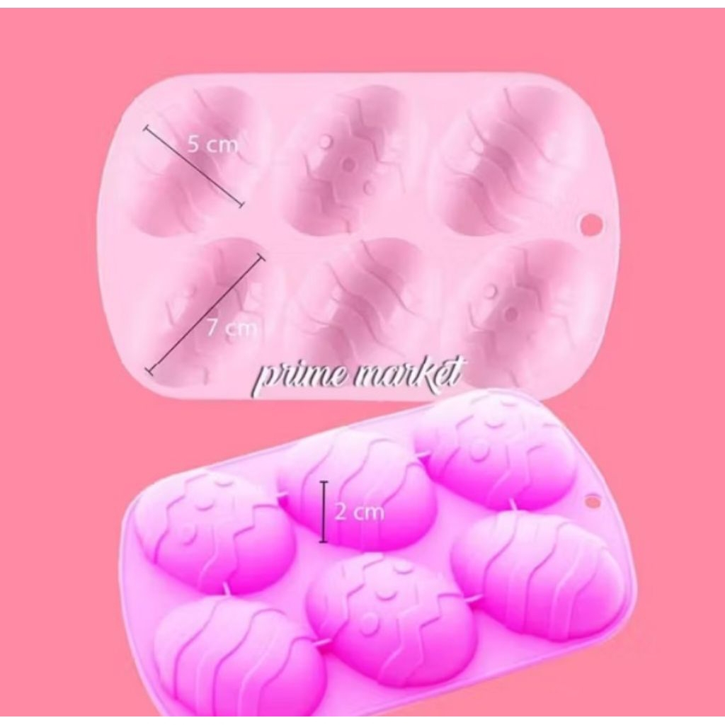 Cetakan Silikon Bentuk Telur Dino/ Cetakan Puding Telur Coklat