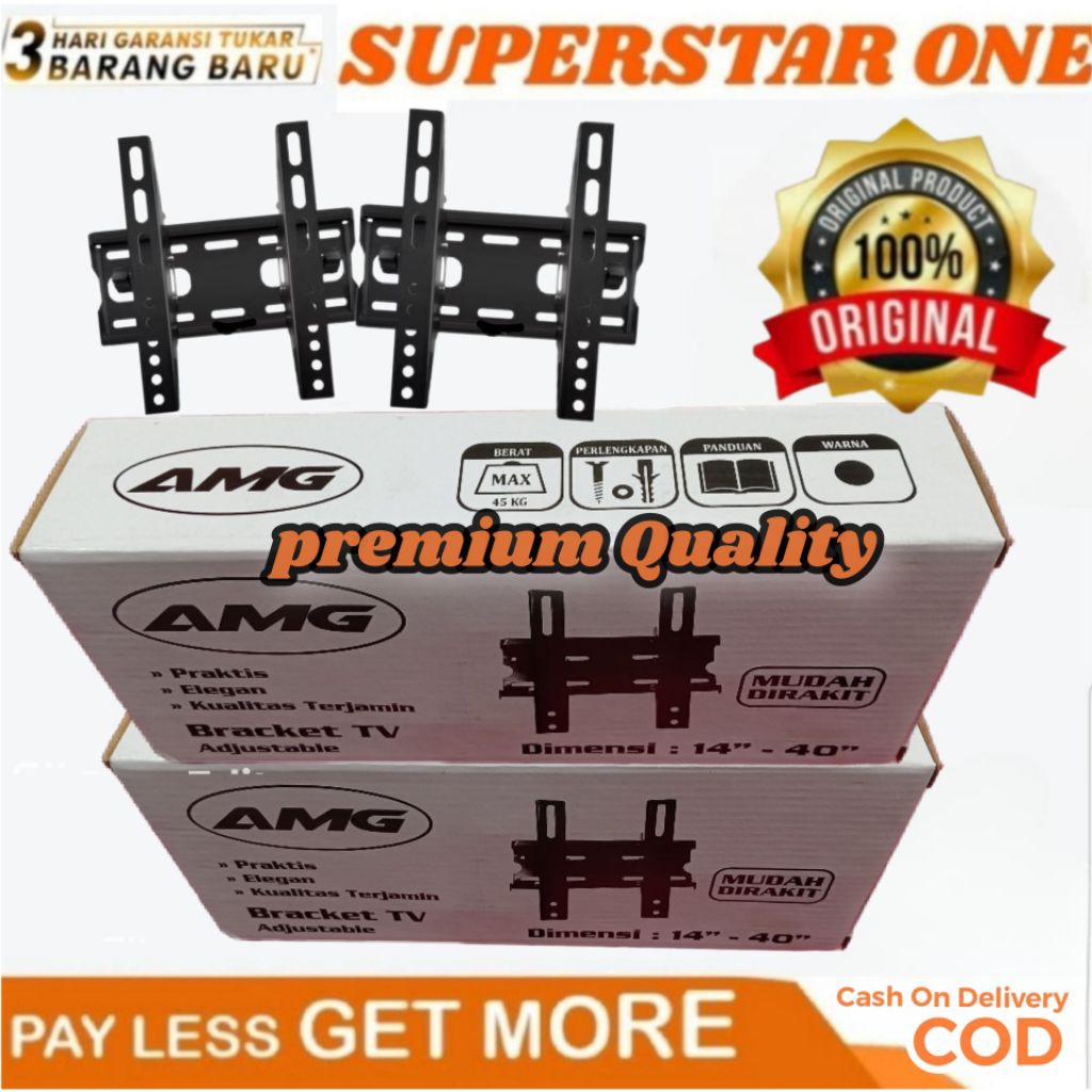 bracket/penopang/braket TV Led 14"-40"/14inch-40inch/14 inch - 40 inch