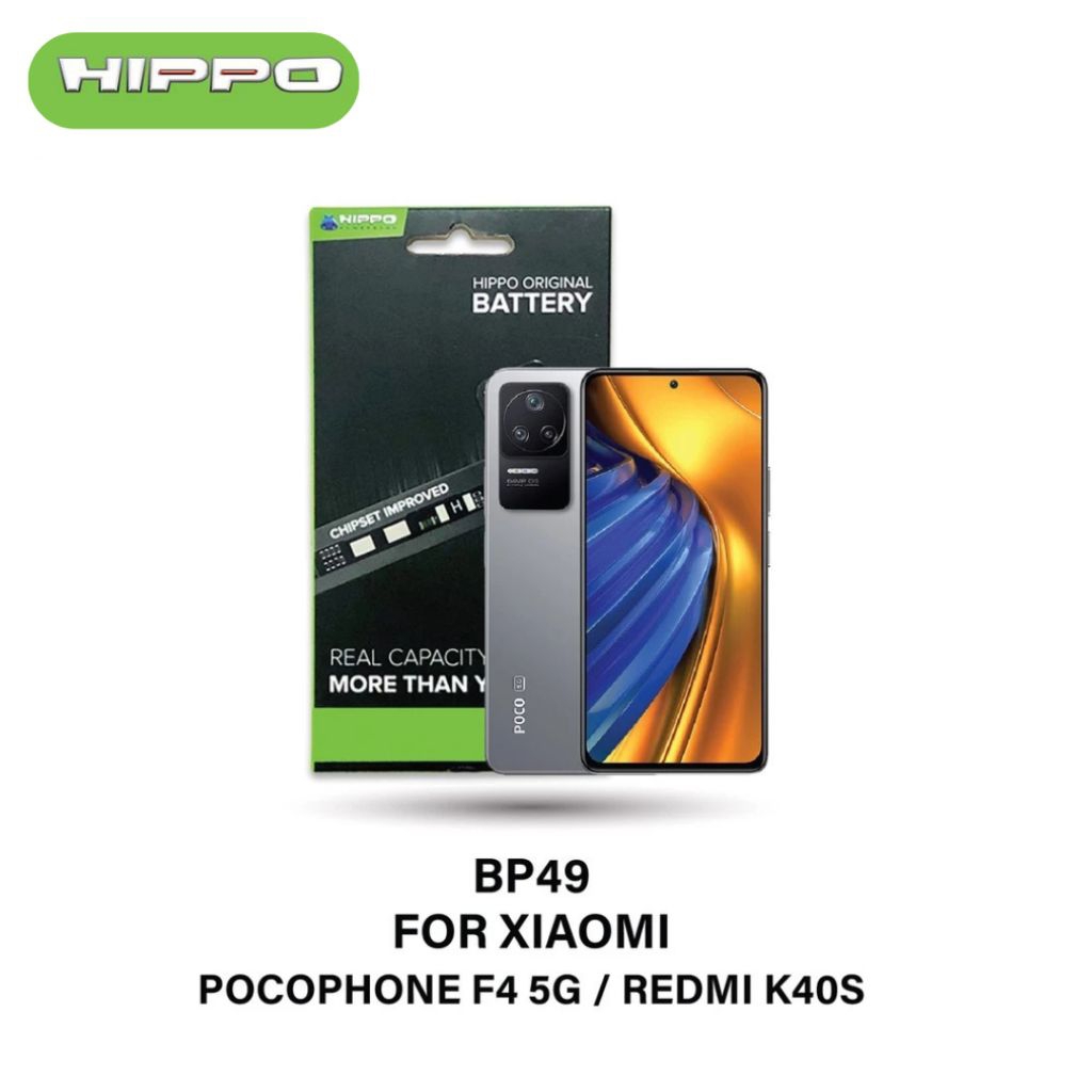 Hippo Baterai XIAOMI BP49 Pocophone F4 5G / Redmi K40S 4500mAh Battery Batere Batrai Batre Original 