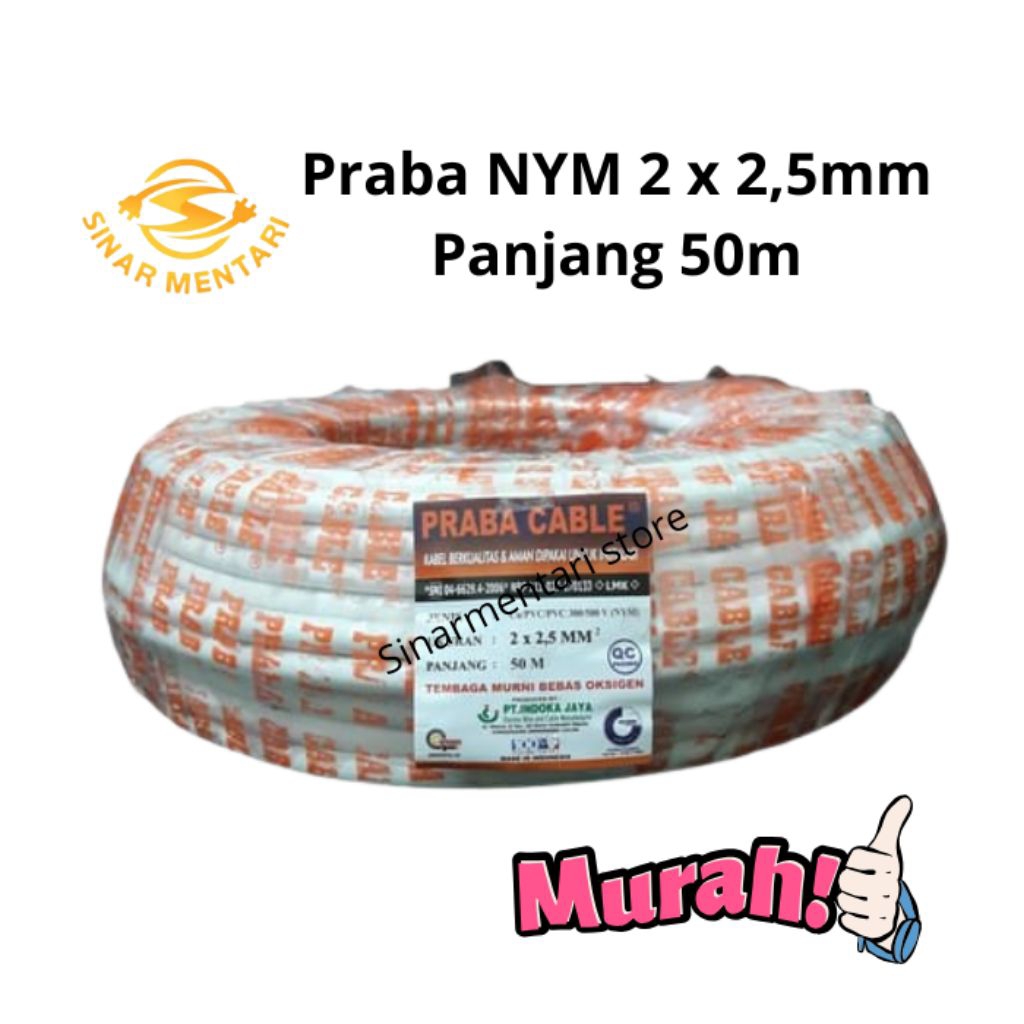 Kabel Praba NYM 2 x 2,5 mm 50M