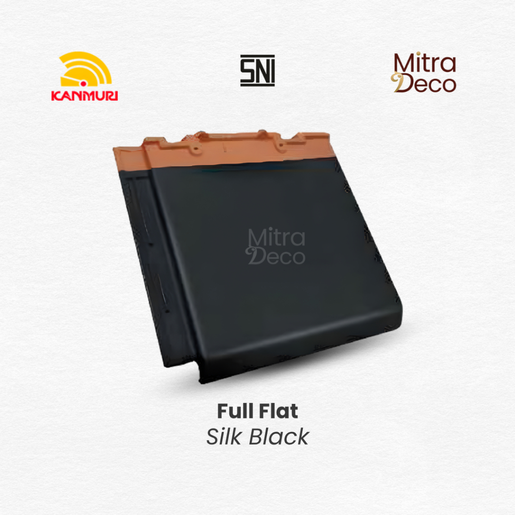 KANMURI Genteng Keramik Full Flat Silky Black KW 1