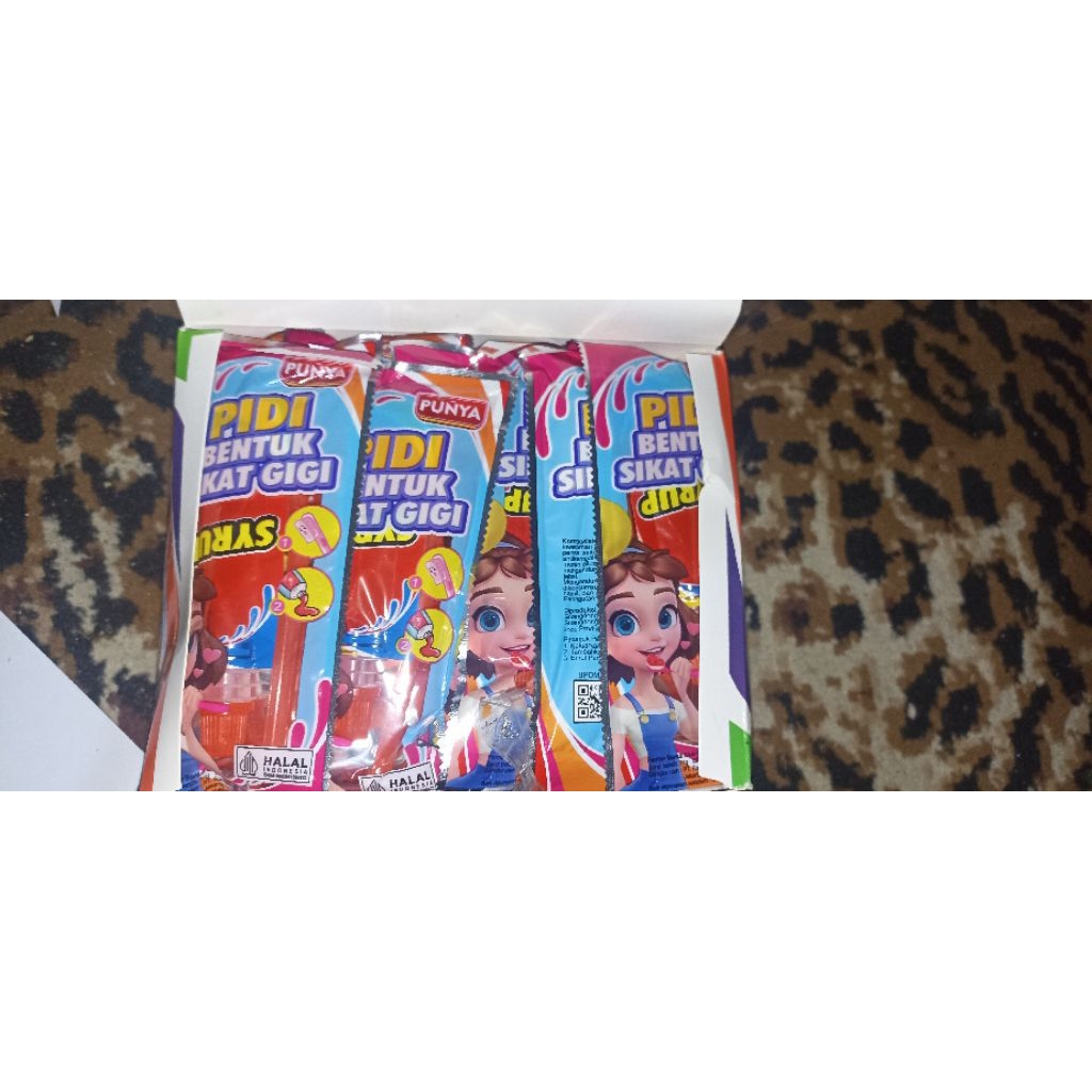 permen dan slai bentuk sikat gigi pasta gigi