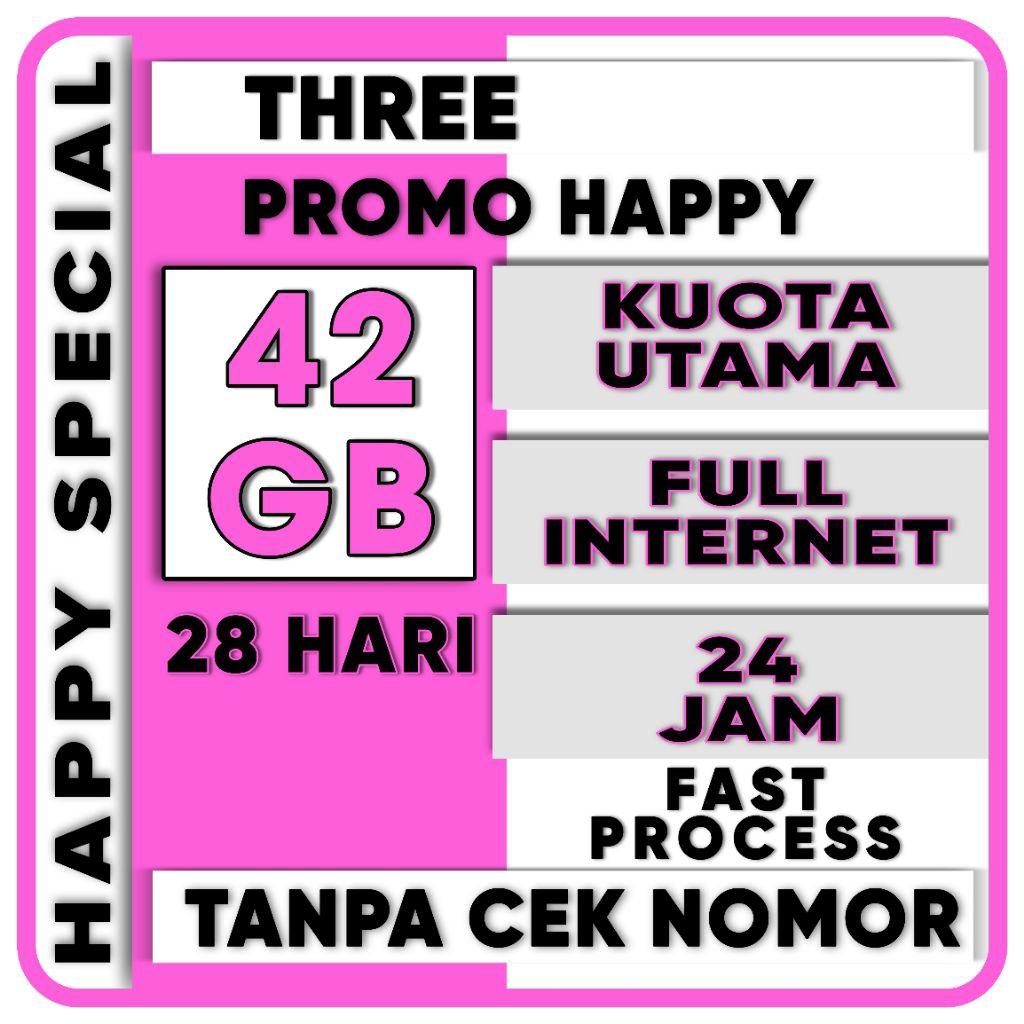 ISI ULANG KUOTA THREE TRI 3 42GB PROMO TERMURAH