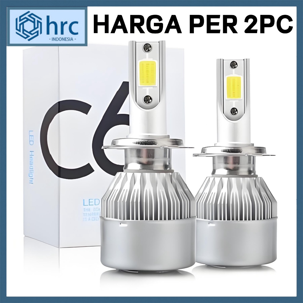 2Pcs Lampu LED Mobil Motor H1 H4 H7 36W 100W 12-24 Volt Super Terang 4300K 6000K 1000LM Untuk Avanza