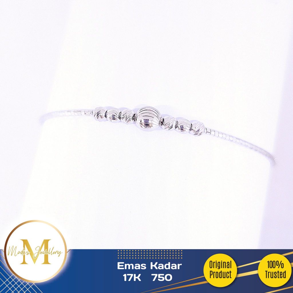 MODIS JEWELLERY - Gelang Choker Candy Putih - Emas 17k 750