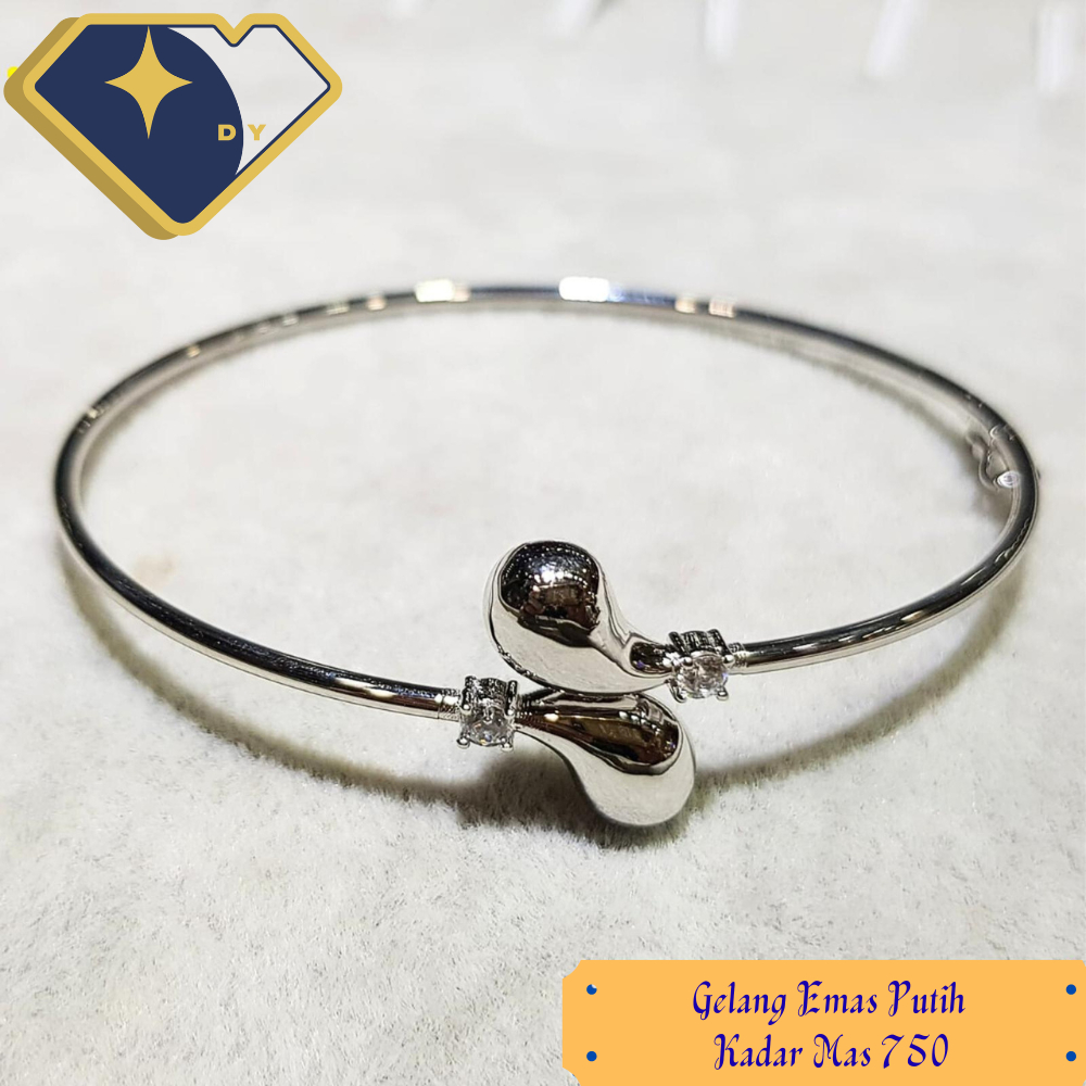 Gelang Bangle mas Putih Kadar mas Putih 700