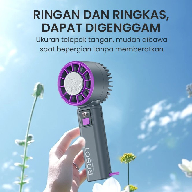 KIPAS ANGIN MINI ROBOT PORTABLE - KIPAS MINI ROBOT COOLING & MINI FAN RT-HF01 PRO
