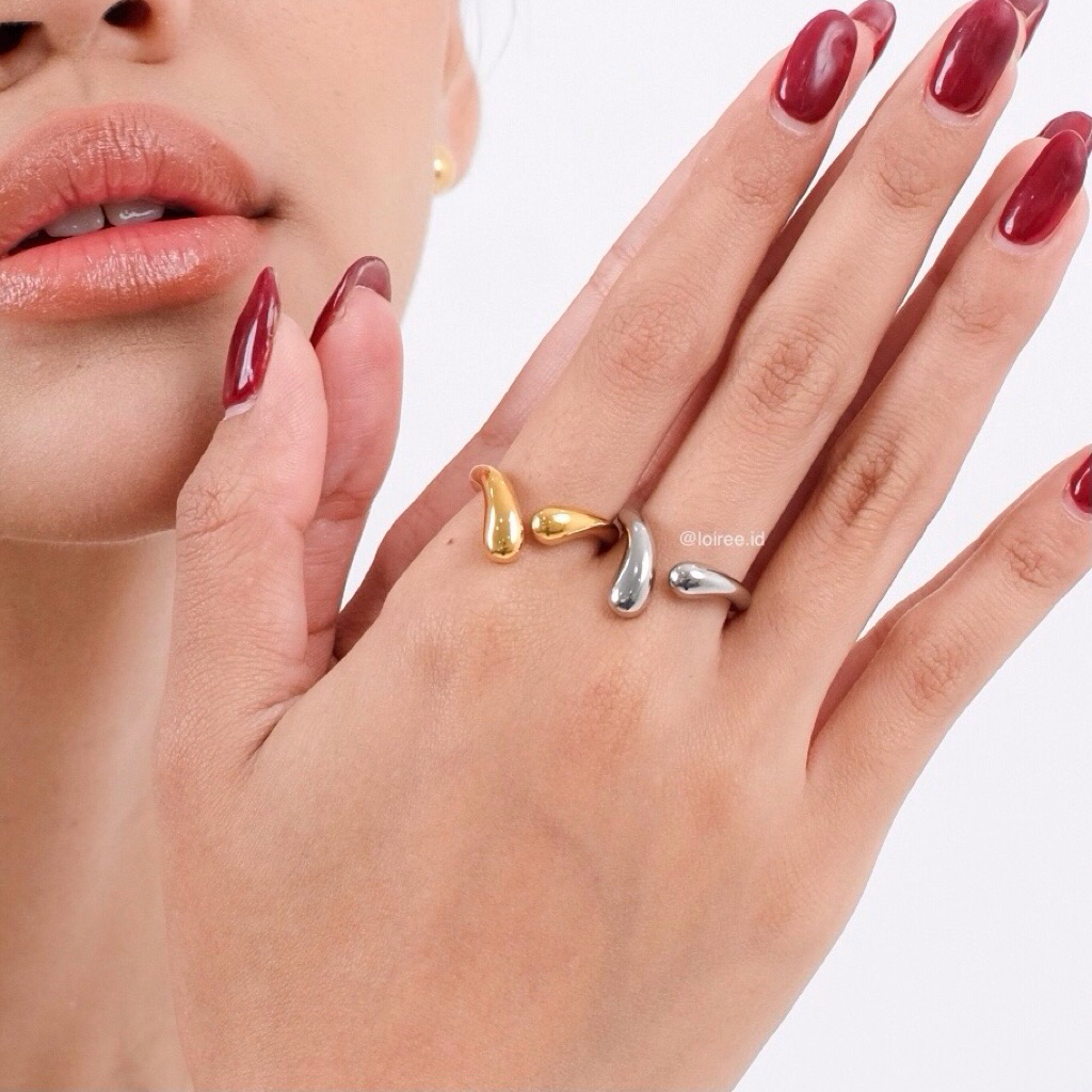 LOIREE - COAST Irregular Open Ring - Gold Plated