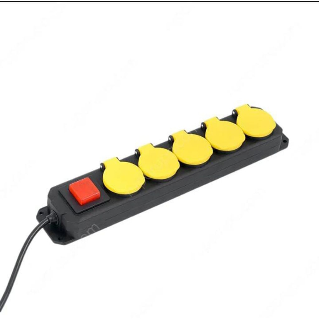 Krisbow sambungan kabel outdoor 5 colokan - Stop Kontak outdor 5 lubang Soket krisbow