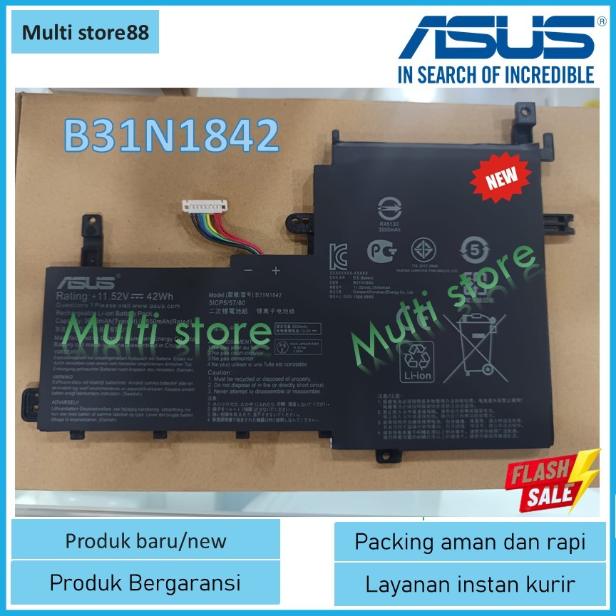ORIGINAL Baterai laptop asus vivobook 15-K513EA M513UA X513EA X513EQ B31N1842 VivoBook 15 OLED M513 