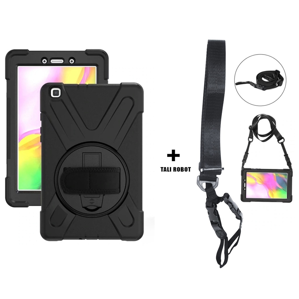 Casing Hard Case Robot Rugged Hybrid Armor Standing Samsung Tab A11 | Tab A11+ Tali Strap Case Robot