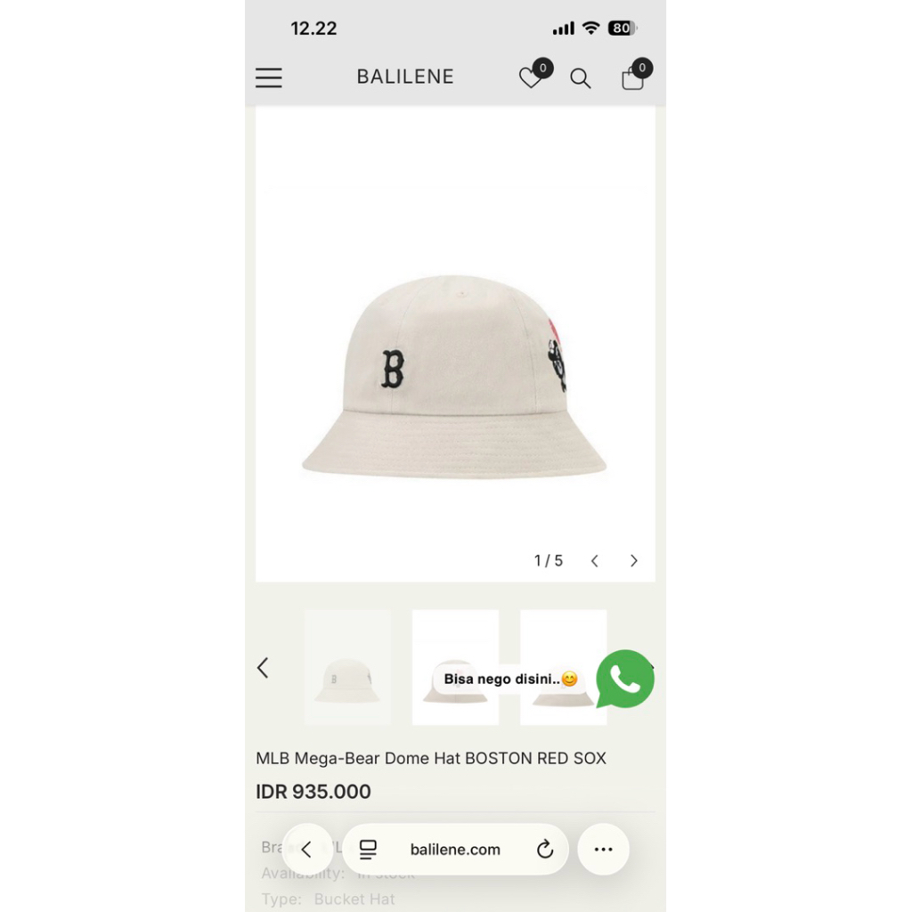 topi MLB bucket bag NEW Authentic